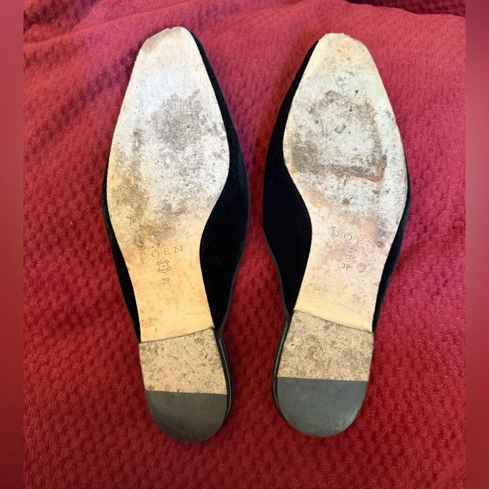 Doen Wren Mule in Black Velvet - Picture 4 of 7